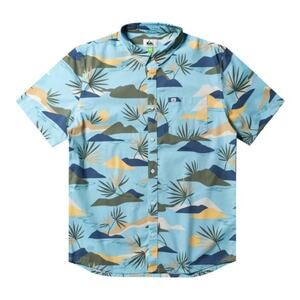 NEW Quicksilver Men’s Slow Dazed Short Sleeve Shirt Button Down Hawaiian Size XL